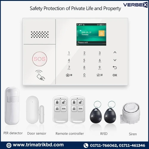 Verbex VT-PG108 Alarm System for Home Burglar Security 433MHz WiFi GSM Alarm Wireless Tuya Smart House App Control