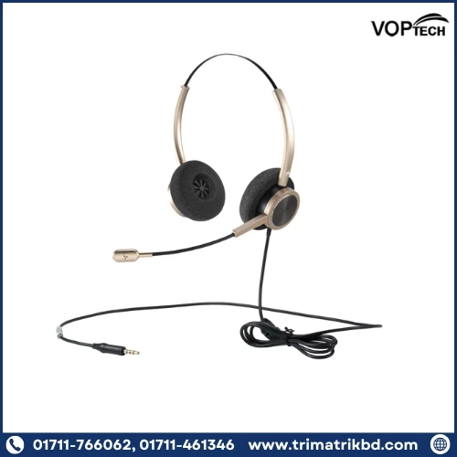 Voptech UC809 Series CORDED UC HEADSET noise-cancelling microphone for natural, clear conversations