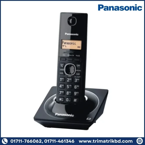 Panasonic KX-TG1711 Cordless Piano Black Phone Set