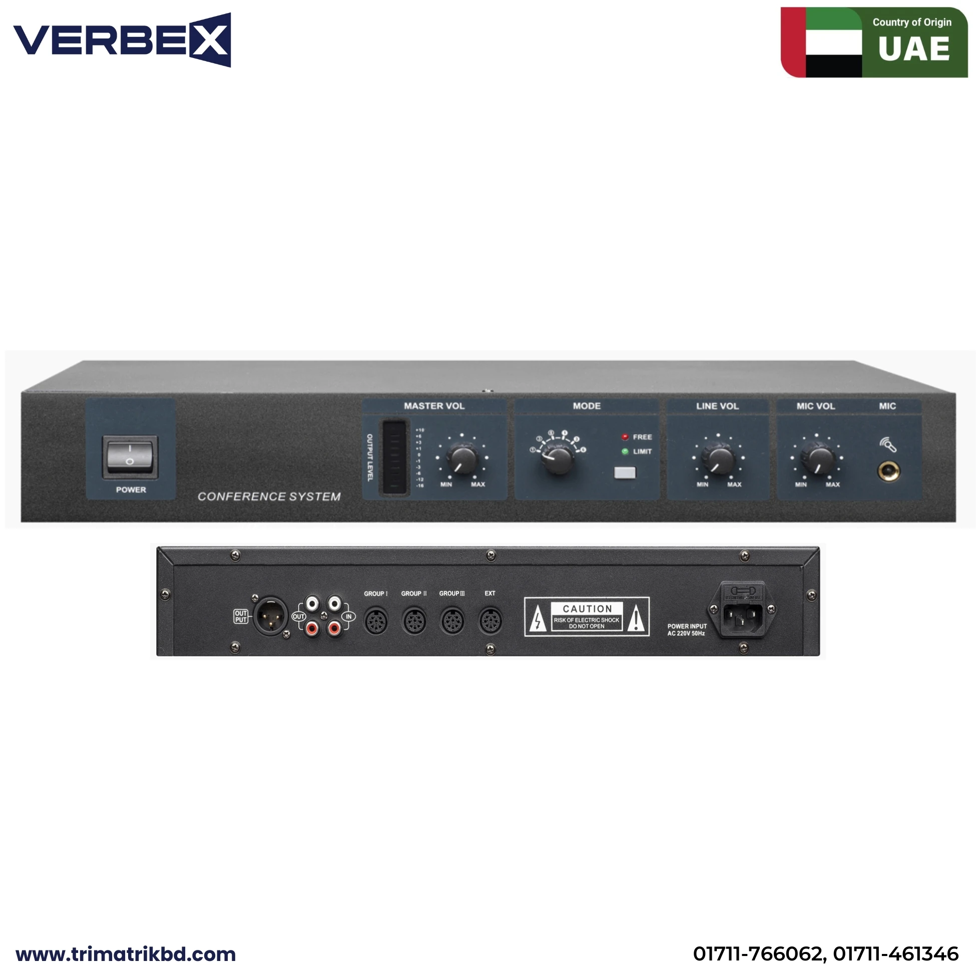 Verbex VT-8000 Series Conference Central Amplifier System