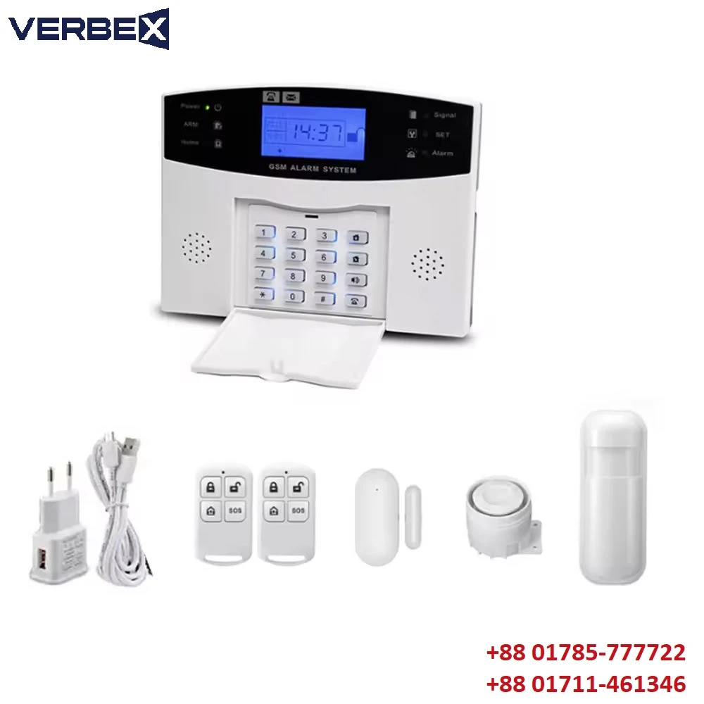 Verbex VT-W215 APP Remote Control Alarm Panel 8-Wired and 200-Wireless Zones Home Security WIFI GSM GPRS Burglar Alarm System RFID Card Arm Disarm