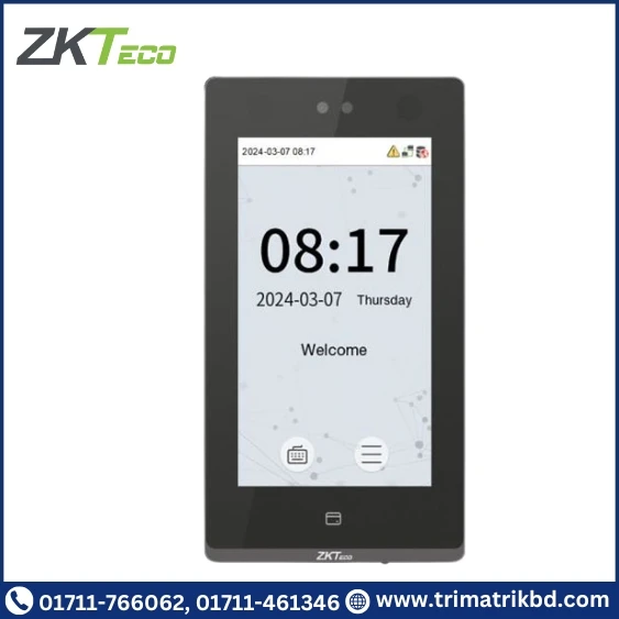 ZKTeco SenseFace 8A Plus Face Recognition and Multi-Biometric Time Attendance and Access Control Terminal