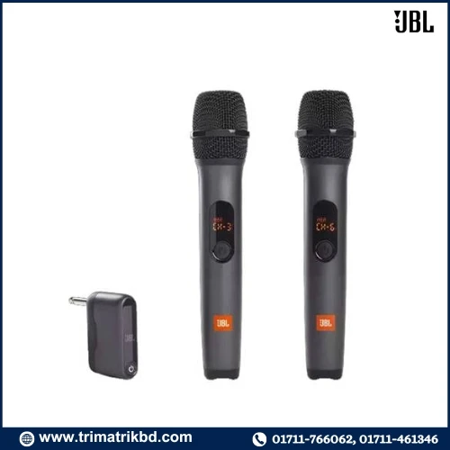 JBL Wireless Two Microphone System with Dual-Channel Receiver, Black