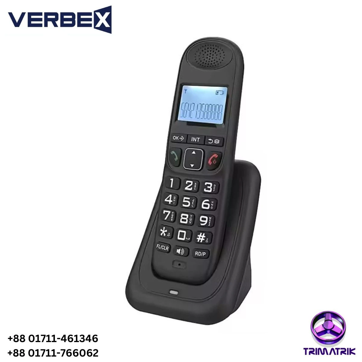 Verbex VTS-D1003 Backlit Display DECT 1.8G Cordless Phone Caller ID and Speakerphone