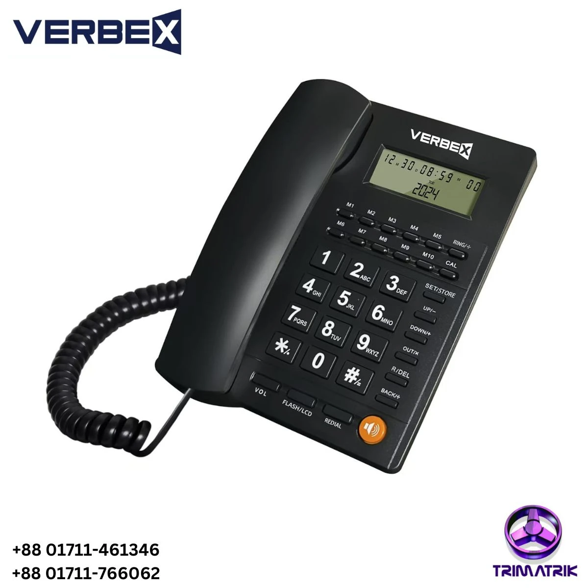 Verbex VTS-T219CID Wired Office and Apartment Multifunctional phone with caller ID Landline phone telephone